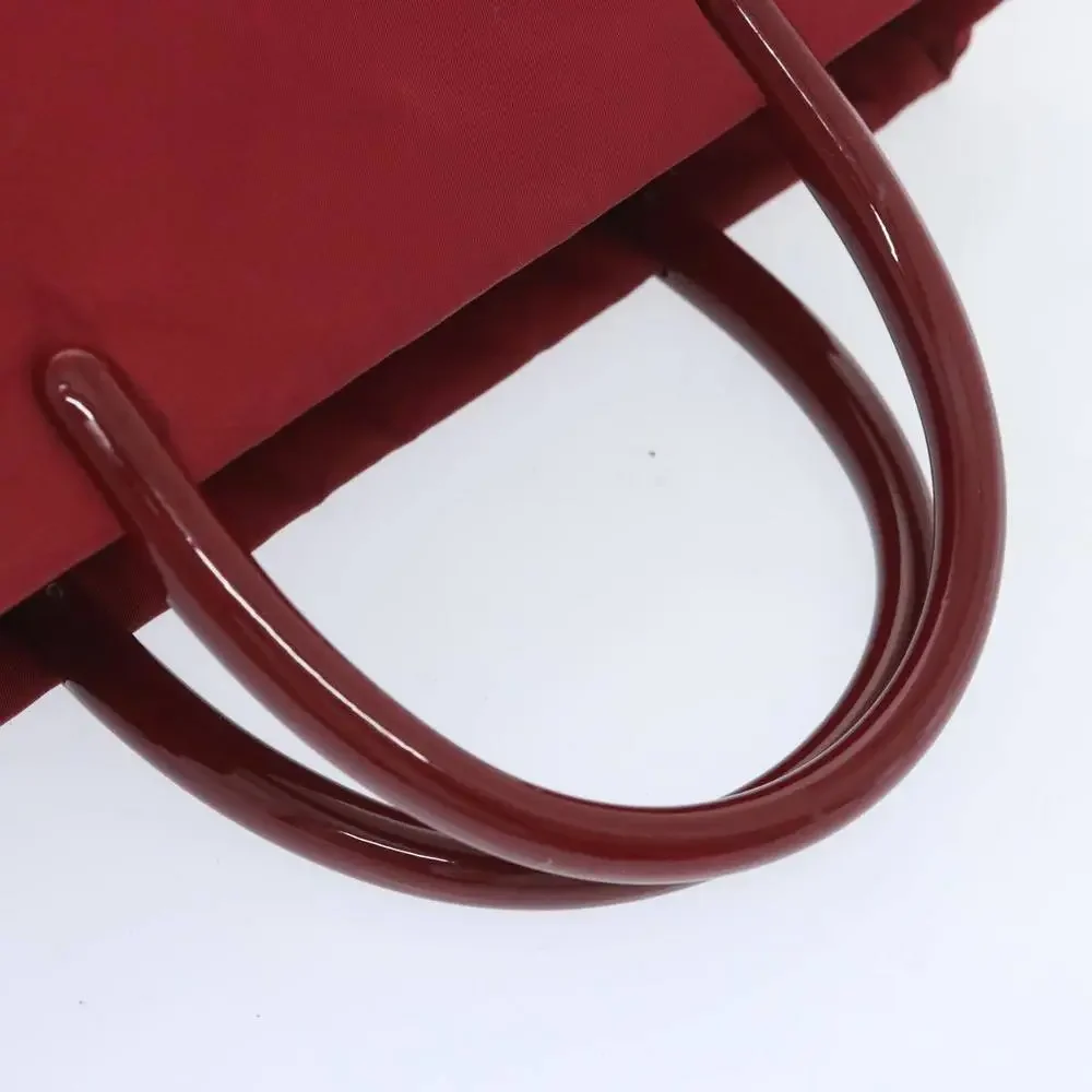 Prada Red Nylon Top-Handle Satchel